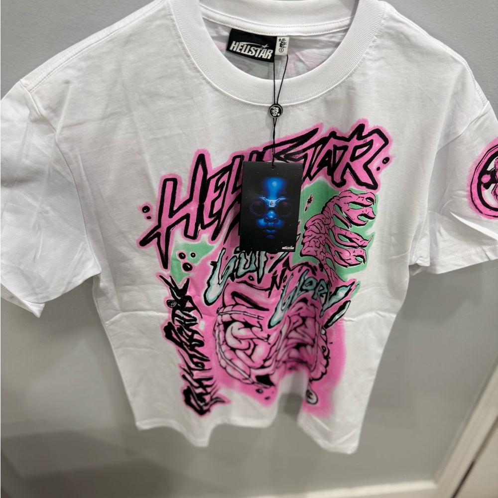 Helstar Kids Graphic Tee - White, Pink, and Green